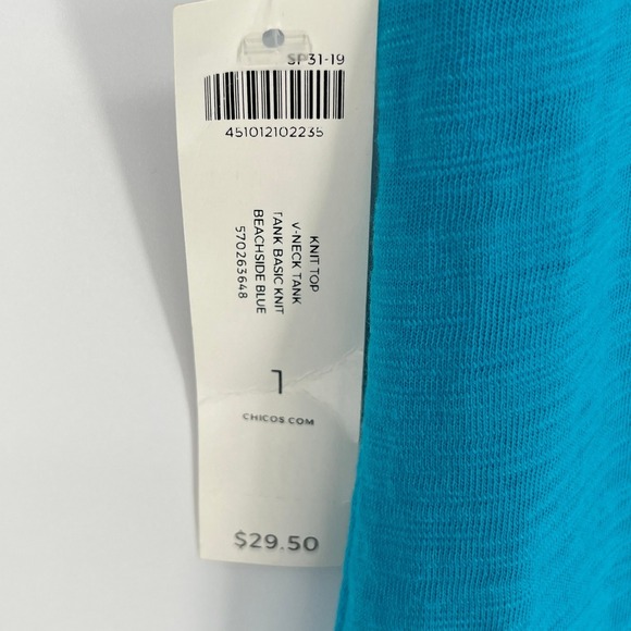 Chico's 2-Piece Set Turquoise Slim Crop Pants & Tank Top NWT - Picture 7 of 16